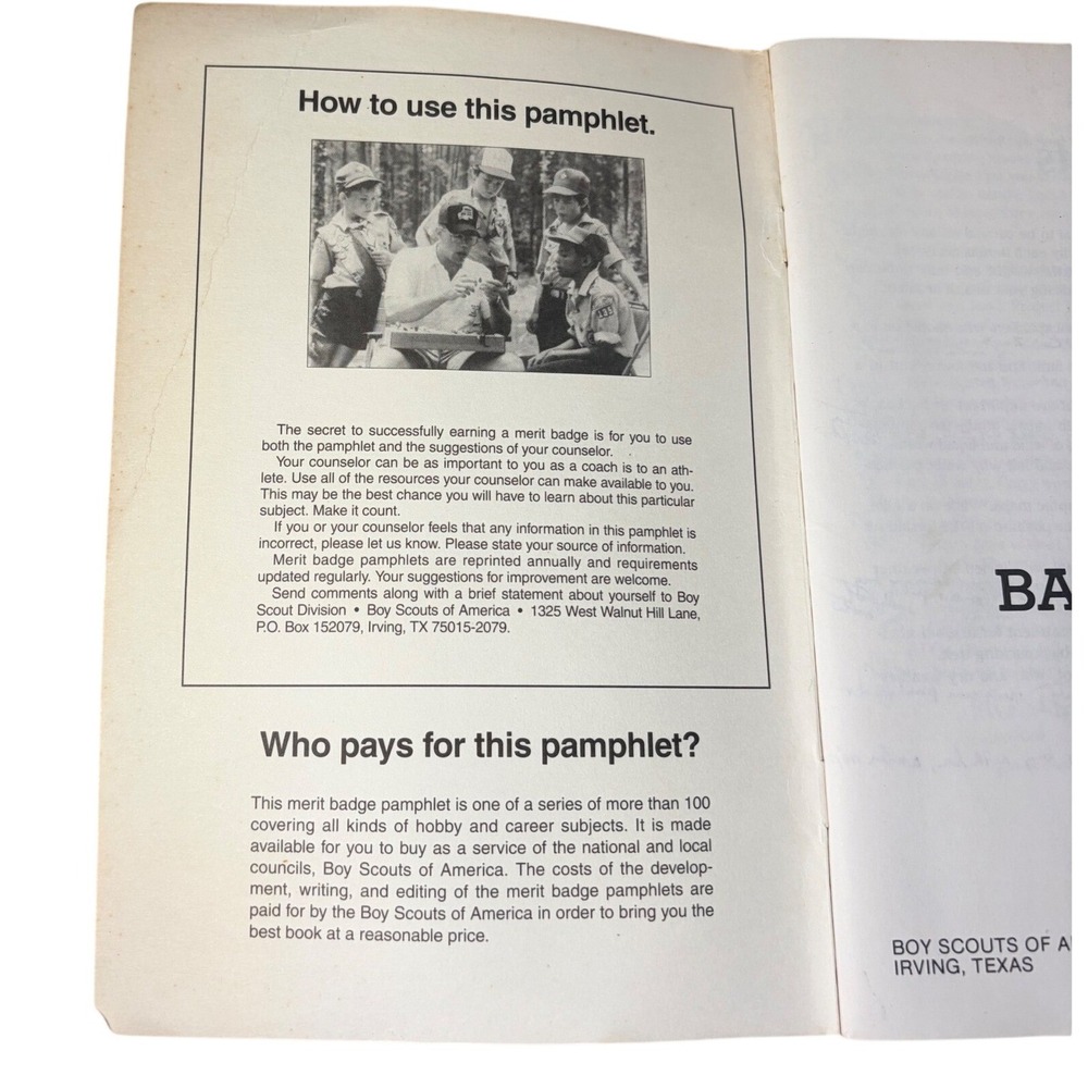 Boy Scouts of America Backpacking Merit Badge Series Pamphlet 1995 Printing 1983 - Picture 3 of 9